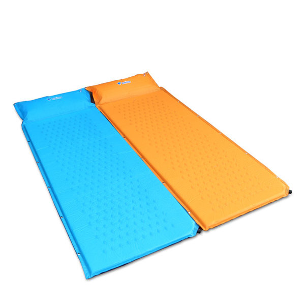 Bluefieldの枕が付いている自動膨脹可能なエアマットのキャンプの湿気の防止のマットレスの睡眠のパッドのマットレス